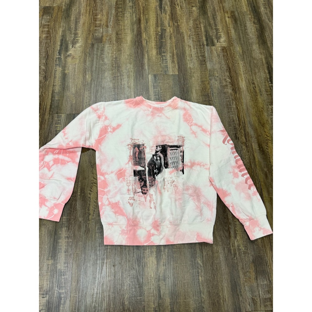 Camila Cabello Romance Tour Pink Tie Dye Graphic Sweatshirt Small Gothic Sleeve